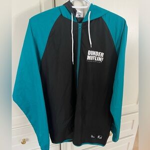 Dunder Mifflin Teal and Black Windbreaker | Rabies Awareness